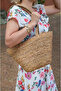 Wicker Women's Bag Zippered Hand and Shoulder- Beach Bag 38 Cm - 2