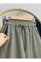 Elnur Flat Leg Gabardine Trousers-Ma3654 Khaki - 4