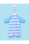 Infant Boys Blue Striped Mickey Mouse Onesie Swimwear - 4