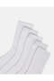 Junior Girls White Scallop Edge Crew Ankle Socks - Pack of 5 - 3