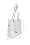 Women's Faux Leather White Shoulder Bag - 2