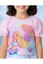 Girls Pink Barbie Graphic Swimwear Set - 3