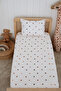 Single , Children's Fitted Sheet Set, 100% Cotton Satin - Dots - 2