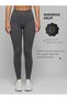 Rib Knit Knitted Corded Fabric High Waist Shaping / Sculpting Anthracite Smoked Leggings No Show Matte Fabric - 6