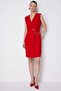 Chain Detail Double-Breasted Midi Dress - 2