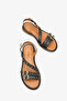 Lea Women's Genuine Leather Troklu Daily Sandals - Black