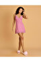 Women Pink Strappy Chemise - 2