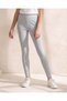 Senior Girls Grey Melange Rib Leggings
