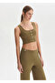 Khaki Cropped Knitwear Top - 4
