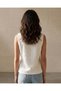 Women Ivory Textured Embroidered Waistcoat - 5