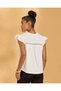 Women Ivory Lace Detailed Crinkled Top - 3