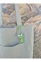 Canvas Water Green, with Amigurumi Frog Charm, Front Pocketed Cloth Tote Shoulder Bag - 3