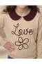 Senior Girls Beige Peter Pan Collar Sweatshirt - 4