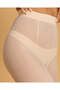 Women Beige Jacquard Tights - 3