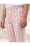 Senior Girls Pink Floral Rib Leggings - 3
