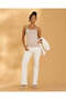 Women Taupe Plain Strappy Vest - 2