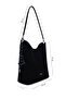 Women's Faux Leather Black Shoulder Bag - 2