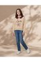 Senior Girls Beige Peter Pan Collar Sweatshirt - 2