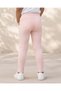 Girls Pink Floral Placement Print Leggings - 4