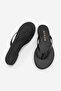 Women's Thin Strap Flip Flop Y Round Toe Daily t Slipper Navisa Black - 8