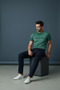 Men's Inspire Printed Single Jersey Fabric Basic T-Shirt – Slim Fit Cotton Men's T-Shirt Emerald Green-181 - 2