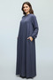 Women's Thin Ferace with Front Zipper and Hidden Pockets on the Sides, Ce Pocketed Ol, with Elastic Mouth on the Neckline - 4