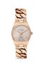 Chain Model Steel Bracelet Rose Gold Women's Wristwatch - 4