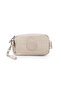 Krinkıl / Klinkır Waterproof 3 Zippered Ankle Strap Mini Wallet Makeup Clutch Bag Cream 1115Kb