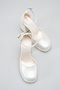 Women's Platform Block Heel Ankle Strap Bridal Shoes White Evening Dress Wedding Shoes Nara - 6