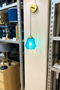 Elite Sapphire Blue Glass Wall Sconce - 3