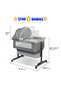 Bedside Crib + Diaper Caddy_Gray - 4