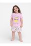 Girls Lemon Print Cotton Pajama Set – T-Shirt & Shorts Nightwear