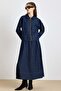 Zipper Closure Jacket Skirt Denim Set Dark Blue 9447-Tk - 6
