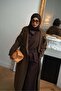 Double pleats trousers - Dark Brown - Women's Modest Pants Premium Fabric Comfortable Fit - 4