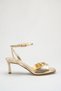 Women's Blunt Toe Stiletto Heel Evening Dress Casual Heels S Sandals Missy Gold - 3