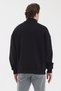 Urban Fit Black Mock Neck Oversized Label Detailed Brushed Inside Sweatshirt - 8