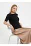 Women's Wide Collar Brioche Knit Knitted Accessory Detail Rayon Knitwear Sweater 12414.Ocn - 3