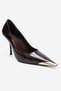 Alvena Brown Print Front with Metal Detail for Women Heeled Shoes - 3