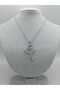 Ballerina Model Steel Women's Necklace with Baguette Stones Design Stylish Elegant Art Dance Themed Steel Necklace - 4