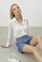 Chain Detail High Waist Mini Shorts
