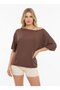 Women's Boat Neck Casual Viscose Knitwear Blouse 12425.Vrt