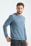 Forest Green Men's Three Thread Sweatshirt Regular Fit P Cotton U Crew Neck Casual Sports Basic - 7