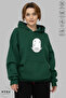 Unisex Hoodie Long Sleeve Pisces Balık Printed Hooded Brushed Inside Oversized 100% Cotton Combed Cotton Sweatshirt - 2