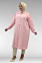 68021 Plus Size Button Detailed Muslin Shirt - Candy Pink - 4