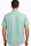 Men's Short Sleeve Green Shirt Linen Effect Pocketed Wide Cut Summer Style - 5