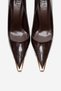 Alvena Brown Print Front with Metal Detail for Women Heeled Shoes - 2
