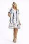 Women's Dress - Muslin Patterned Datça Dress - 3055