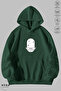 Unisex Hoodie Long Sleeve Pisces Balık Printed Hooded Brushed Inside Oversized 100% Cotton Combed Cotton Sweatshirt - 6