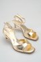 Women's Blunt Toe Stiletto Heel Evening Dress Casual Heels S Sandals Missy Gold