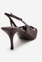 Orella Claret Red Print Buckled Mesh Women's Heeled Shoes - 5